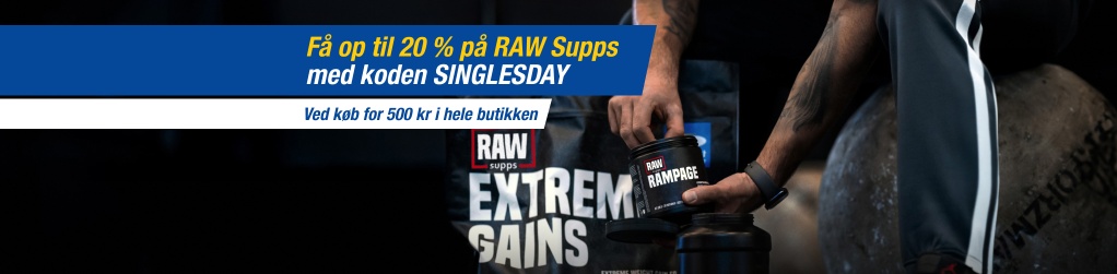 Singles Day - Kb RAW Supps for 500 kr og f rabat